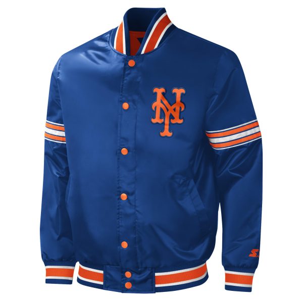 New York Mets Starter Midfield Satin Jacket
